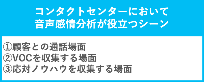 コンタクトセンターにおいて音声感情分析が役立つシーン