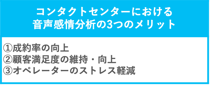 コンタクトセンターにおける音声感情分析の3つのメリット