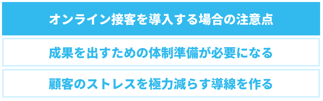 オンライン接客を導入する場合の注意点