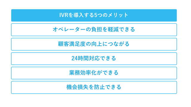 IVRを活用することで得られるメリット