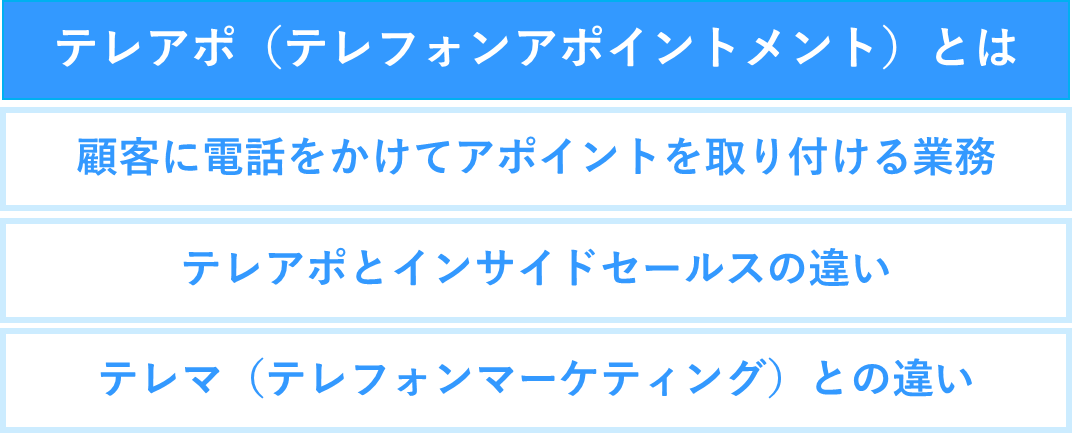 テレアポの基本について3つのこと