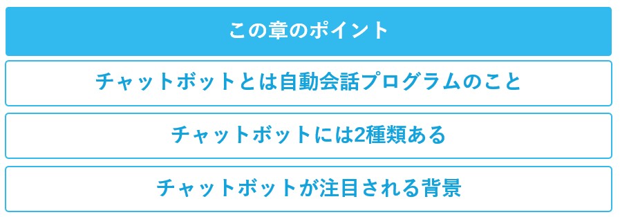 チャットボットとはを説明する3つの視点