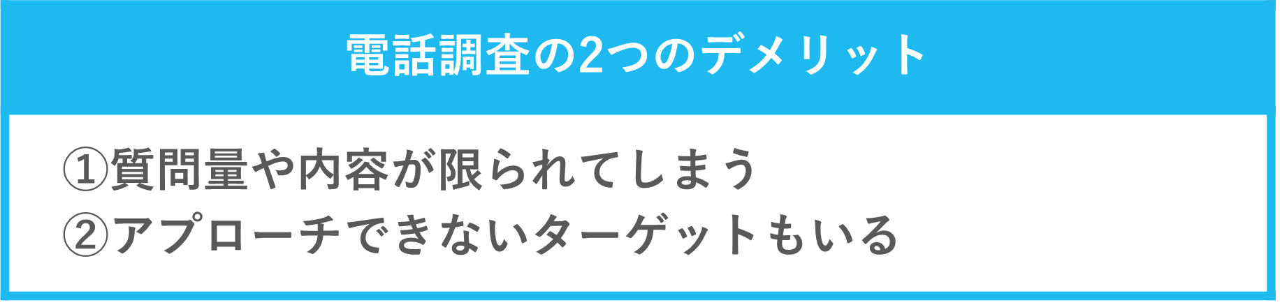 電話調査の2つのデメリット