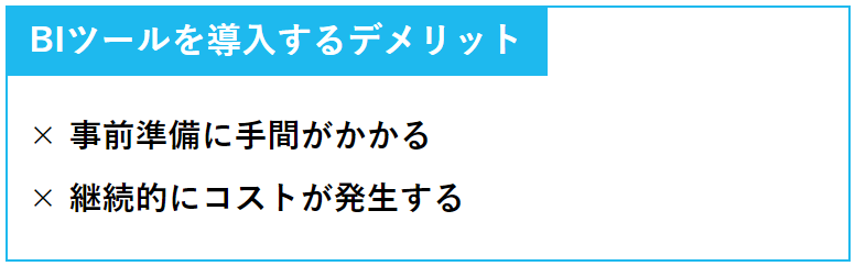 BIツールを購入するデメリット