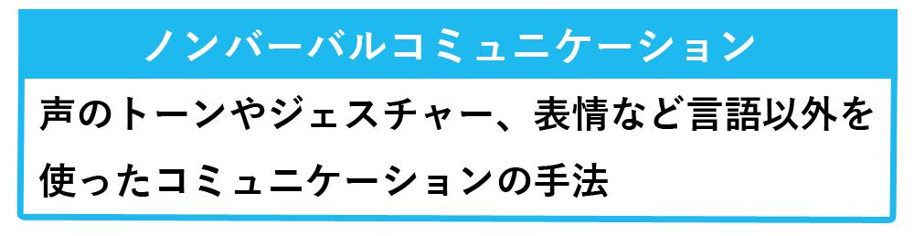 ノンバーバルコミュニケーションとは