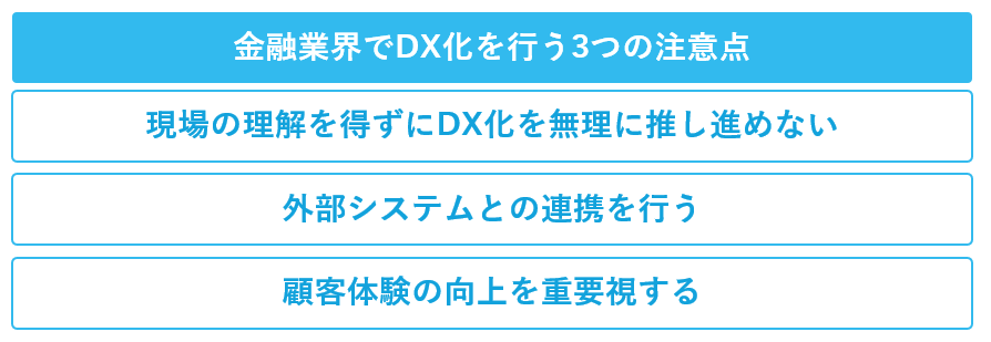 金融業界でDX化を行う3つの注意点