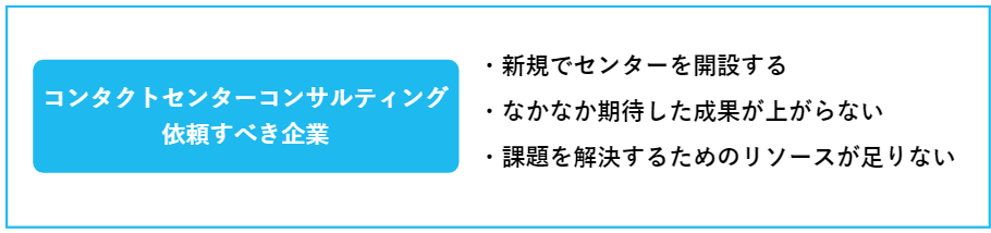 コンタクトセンターコンサルティングを依頼すべき企業