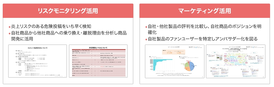 トランスコスモスのリスクモニタリング活用とマーケティング活用の解説