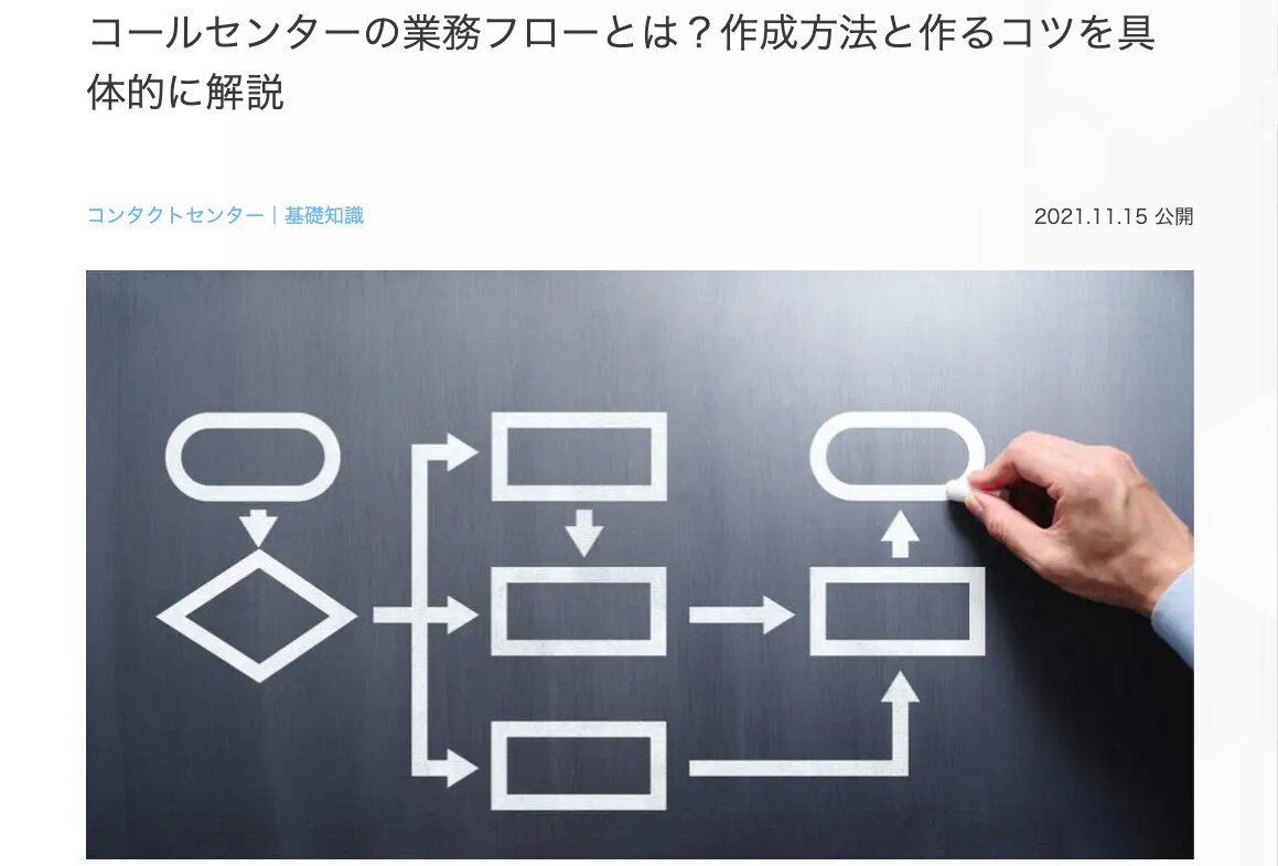 13位　コールセンターの業務フローとは？作成方法と作るコツを具体的に解説