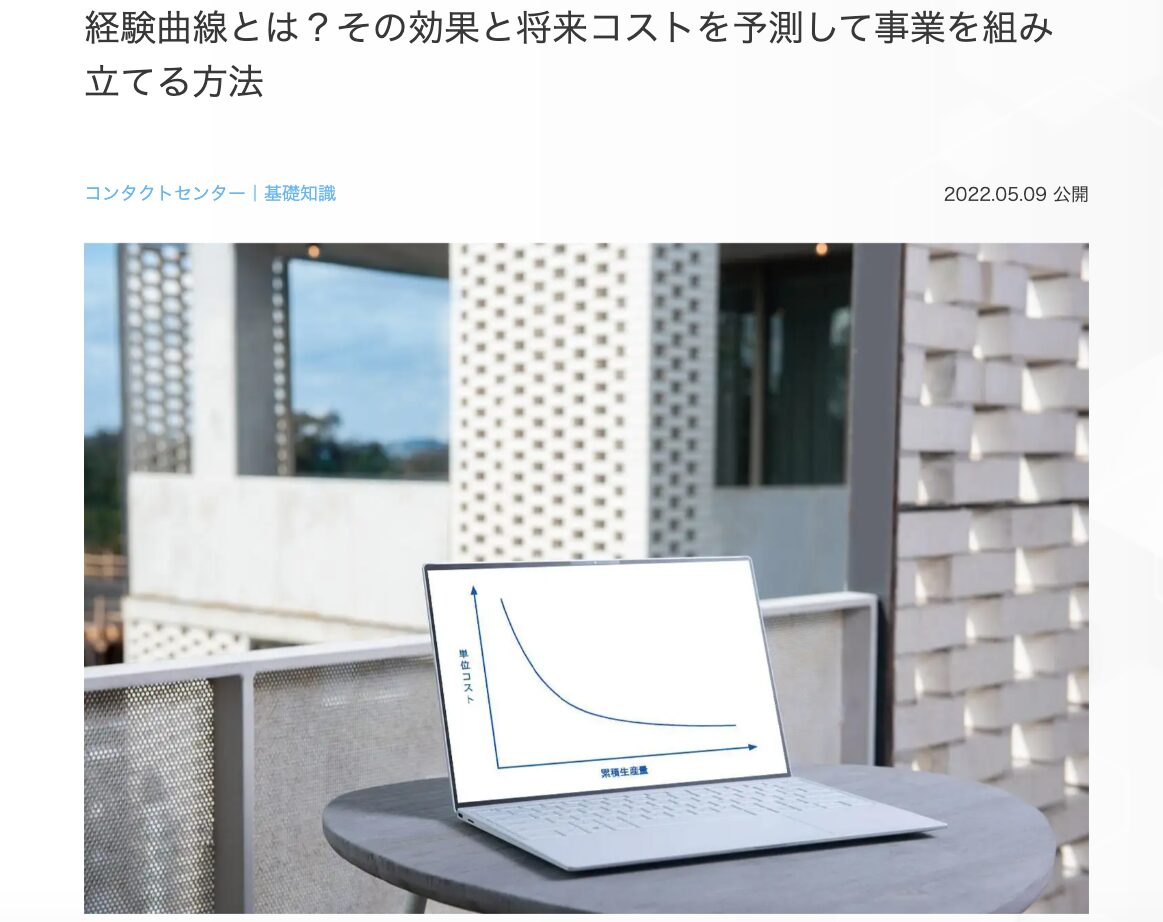 14位　経験曲線とは？その効果と将来コストを予測して事業を組み立てる方法