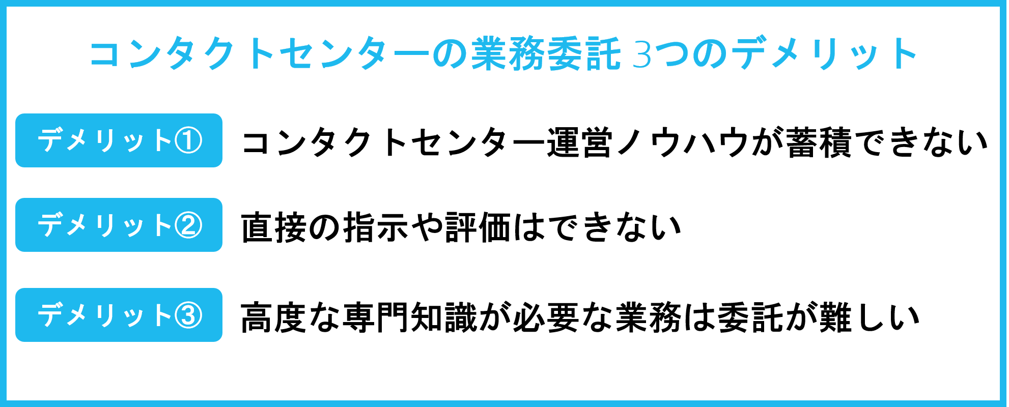 コンタクトセンターの業務委託3つのデメリット