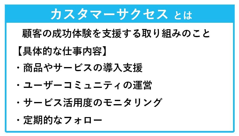 カスタマーサクセスの具体的な仕事内容