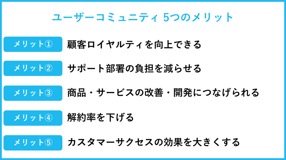 ユーザーコミュニティのメリット