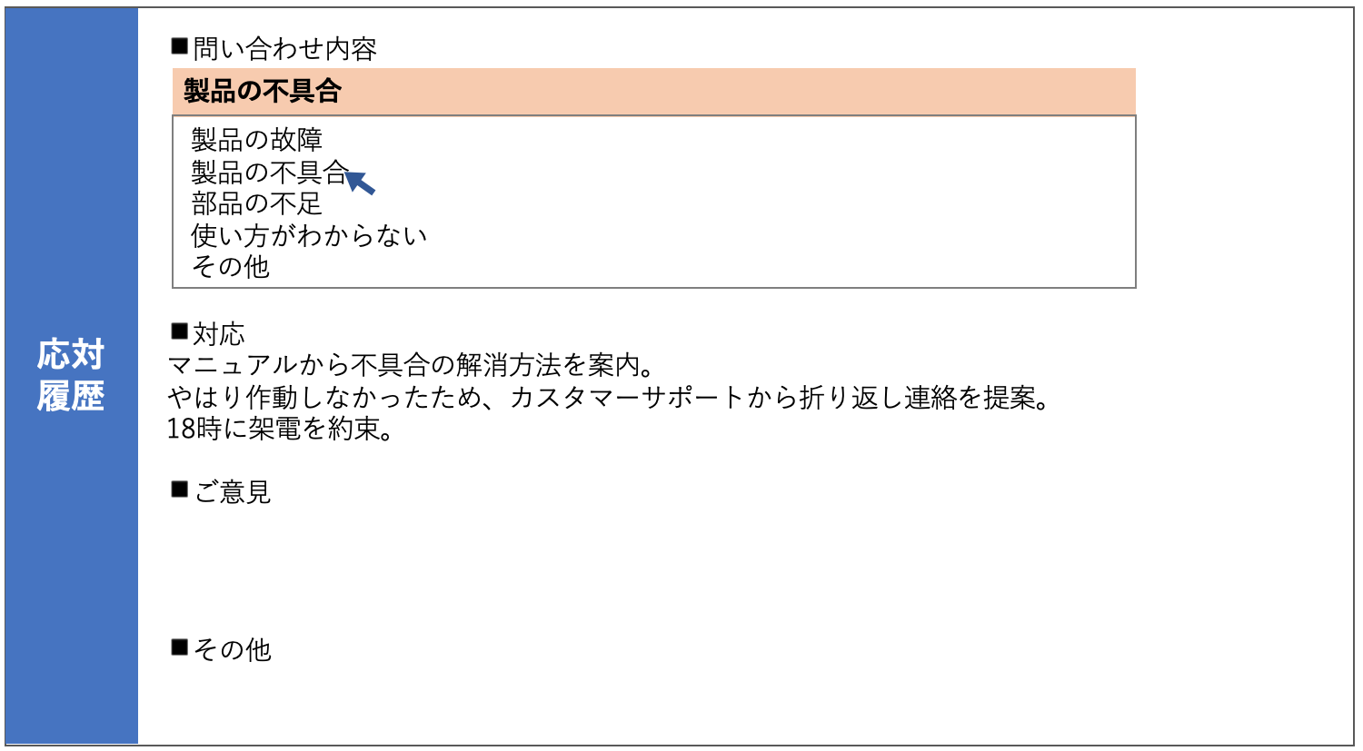 プルダウンのイメージ