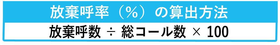 放棄呼（％）の算出方法
