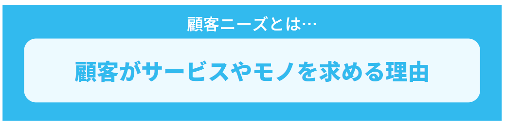 顧客ニーズとは