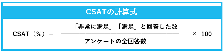 CSATの計算式